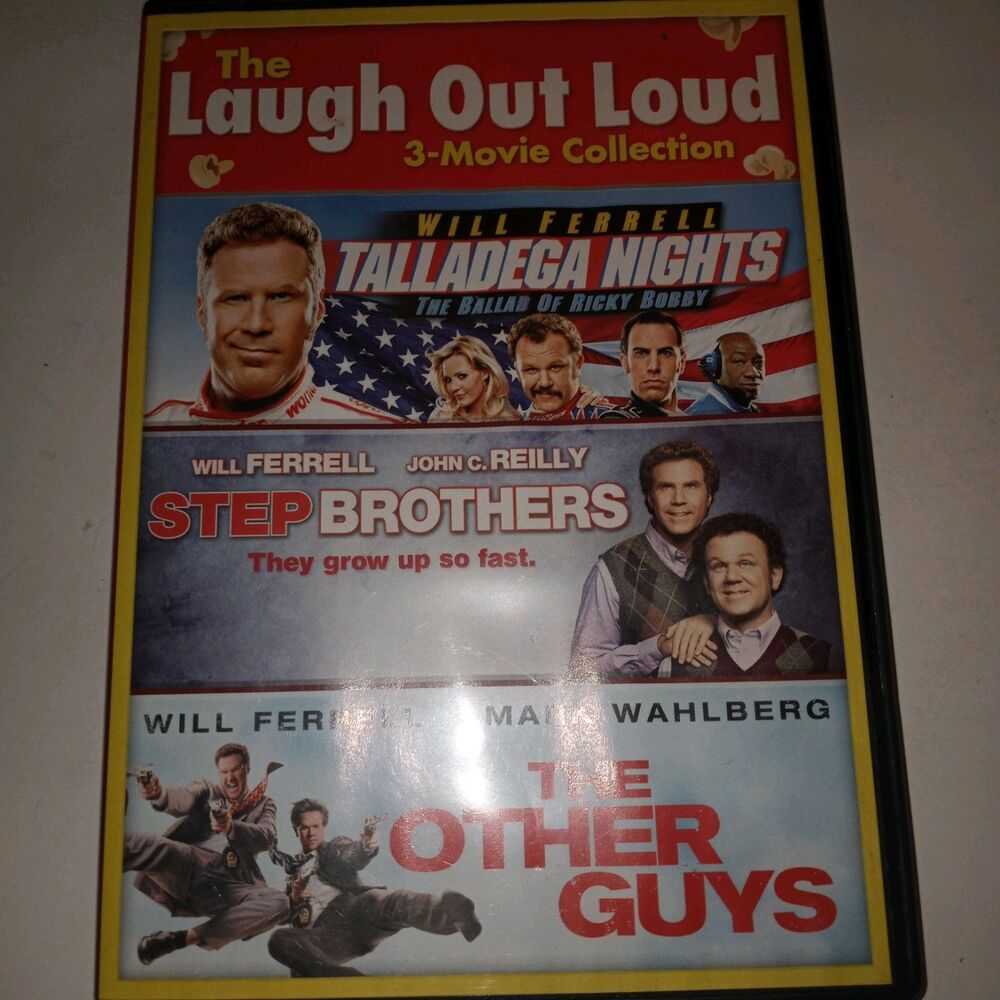 Laugh Out Loud 3 Movie Collection DVD  Talladega Step Brothers The Other Guys